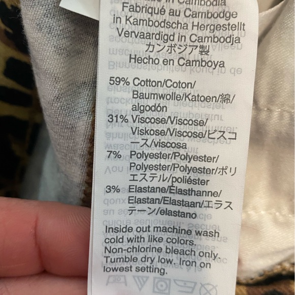 J. Crew EUC Leopard Jeans High Rise Black, Tan & Brown Size 31 - Picture 6 of 15